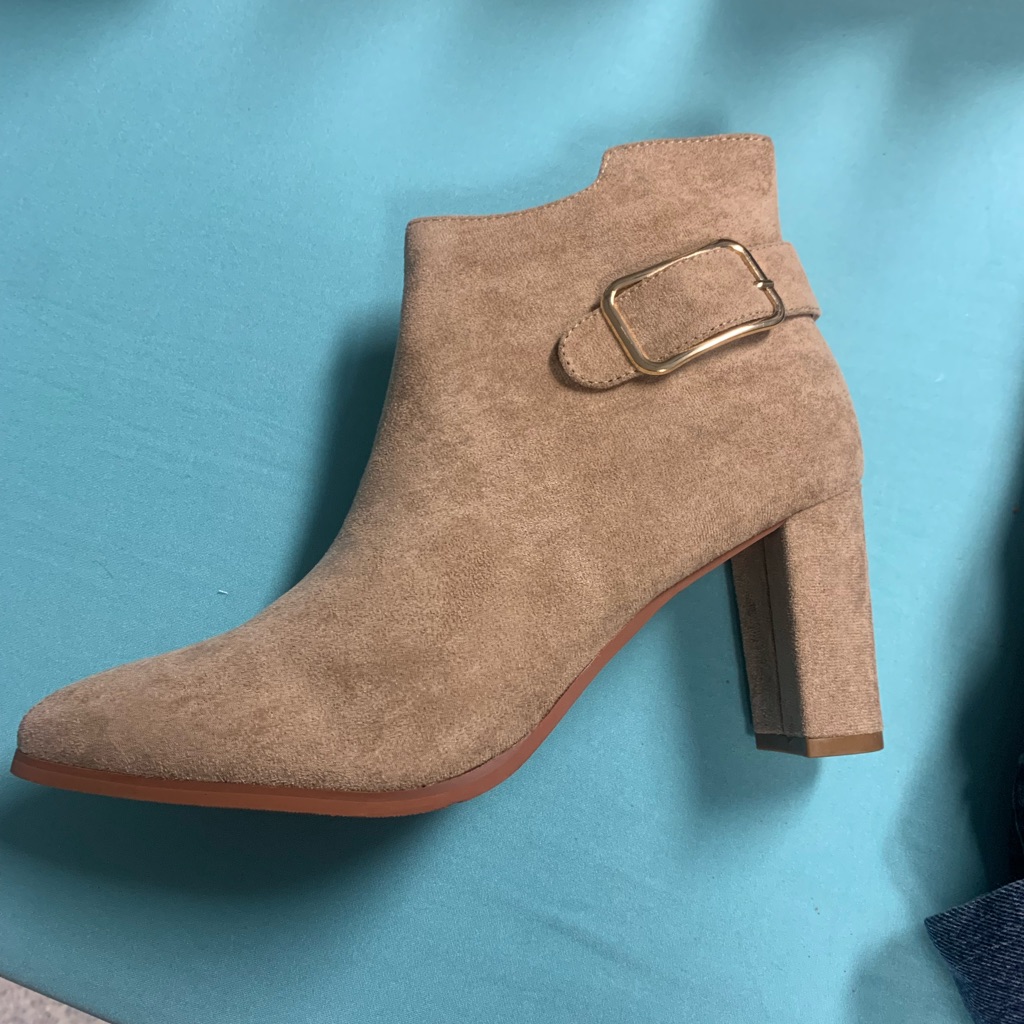 Nib Faux Suede Heeled Boots - Women’s Size 10